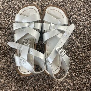 Salt Water Sandals by Hoy Silver Kids Sandals